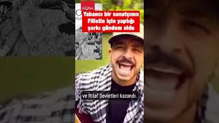Yabancı bir sanatçı İsrail'in Filistin'e yaptığı zulmü sanatıyla haykırdı #short