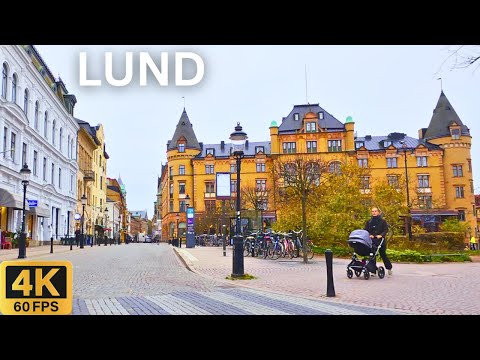 LUND Sweden 🇸🇪 | Scenic City Driving Tour in 4K HDR 🚗