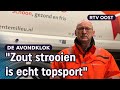 Avondklok: Met de strooiwagen door de grote sneeuwmassa | RTV Oost