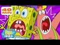 Bob Esponja | Todas las ocasiones que Bob Esponja y Patricio se asustan 😰 | 40 minutos DEFAULT Thumbnail