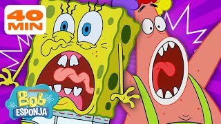 Bob Esponja | Todas las ocasiones que Bob Esponja y Patricio se asustan 😰 | 40 minutos MQDEFAULT Thumbnail