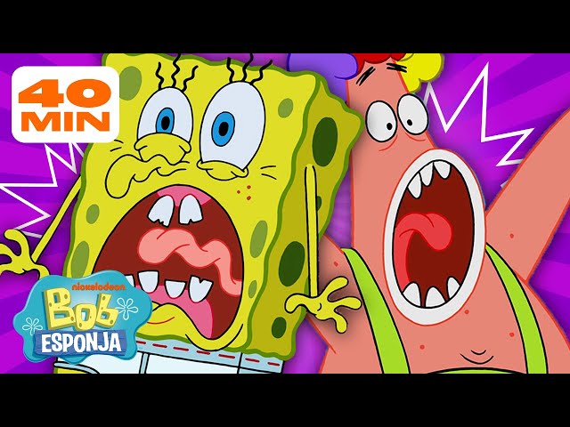 Bob Esponja | Todas las ocasiones que Bob Esponja y Patricio se asustan 😰 | 40 minutos SDDEFAULT Thumbnail