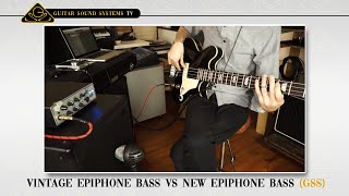Video thumbnail for Vintage Epiphone Bass VS New Epiphone Bass (GSS) by Guitar Sound Systems TV