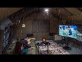 RAIN And STORM Camping In AIR TENT That Is More Cozy And Relaxing Than Home ASMR