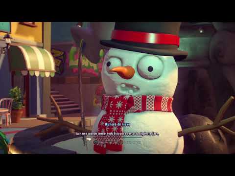 Plants vs Zombies GW2 completando misiones y abriendo cofre del muñeco de nieve