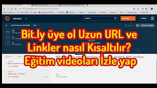 Bit.ly İLE Uzun url ve linkler nasıl Kısaltılır? Eğitim videoları İzle