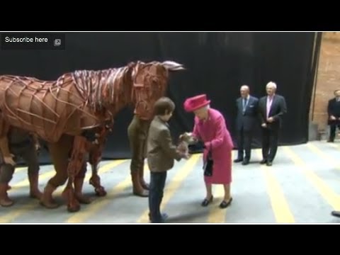 Queen meets 'remarkable' War Horse Joey