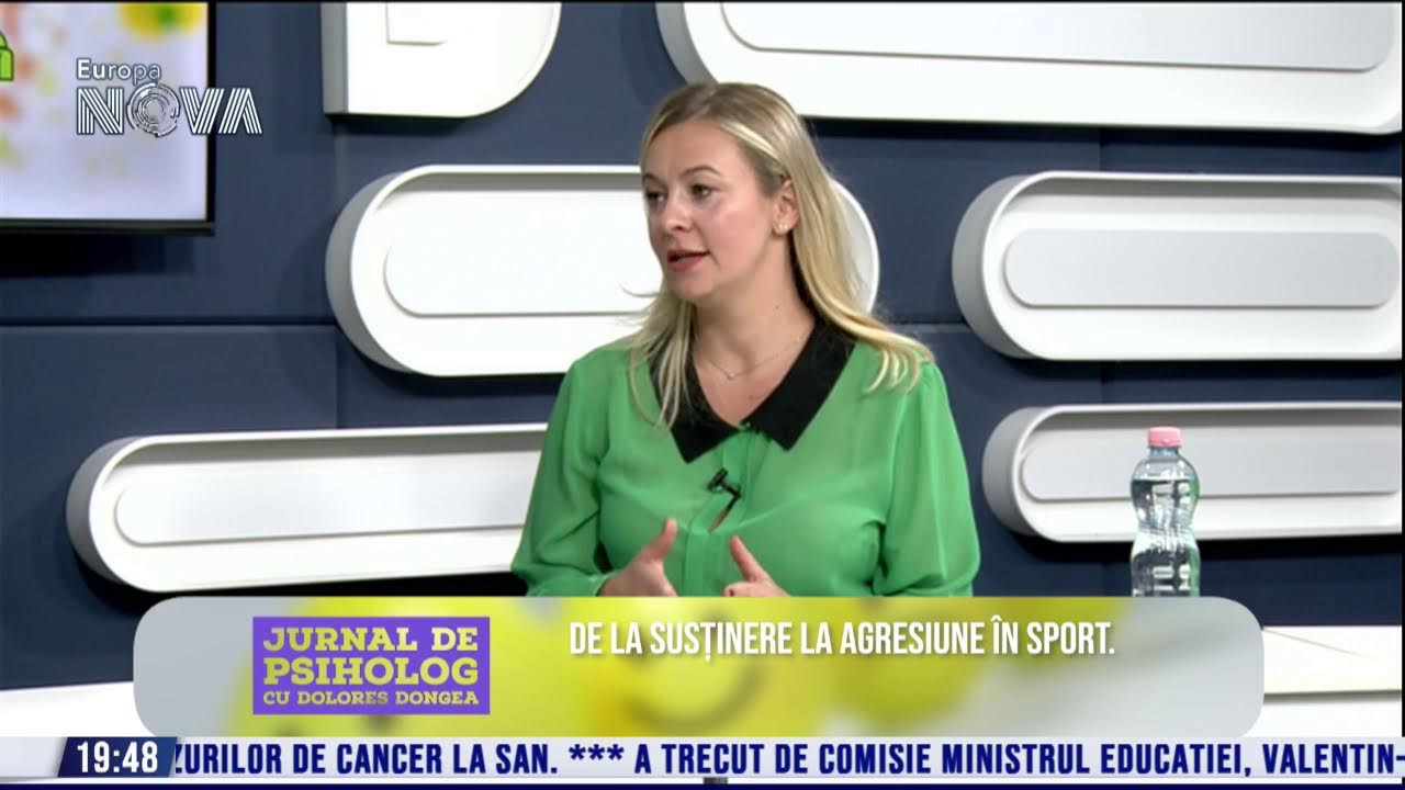 De la susținere la agresivitate în sport - Jurnalul psihologului cu Dolores Dongea - Europa Nova