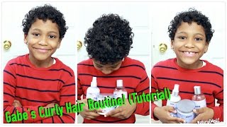 Gabe's Curly Hair Routine/Tutorial (Kids Natural Hair) - Feat. EBW Coco Shea KIDS Line - NaturalMe4C