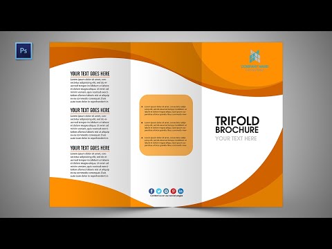 How to design a Trifold Brochure I Business Tri fold Design Photoshop Tutorial I Vertex Graphic