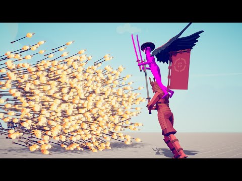 DEFLECT GOD & SHOGUN vs ARCHERS - Totally Accurate Battle Simulator TABS
