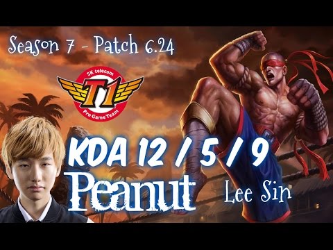 SKT T1 Peanut LEE SIN vs ELISE Jungle - Patch 6.24 KR Ranked