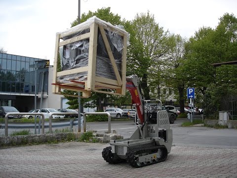 MOTOCARRIOLA CINGOLATA ROTAIR R70 PLUS CON BRACCIO MULTIFUNZIONE E FORCHE PALLET -JOYSTICK -Giordano