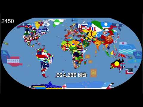 Countries - 1 bit 2 bits 4 bits 8 bits 16 bits 32 bits 64 bits 128 bits