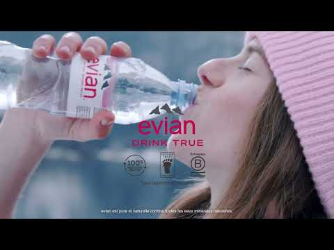 Transparent pet evian pure natural mineral water bottle, 500...