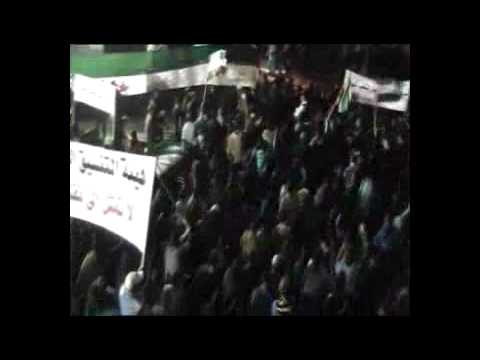 مظاهرة مسائية في حي الخالدية في مدينة حمص في ثلاثاء "الحرية ليمان القادري"