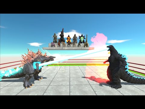 GOJIRA GODZILLA VS HEISEI GODZILLA DEATH FALL - Animal Revolt Battle Simulator