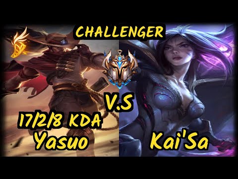FTW Xaky (YASUO) vs KAI'SA - 17/2/8 KDA BOTTOM ADC CHALLENGER GAMEPLAY - EUW