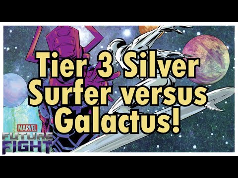 TIER 3 SILVER SURFER VS GALACTUS! WHO WINS? - Marvel Future Fight Giant Boss Raid Gameplay