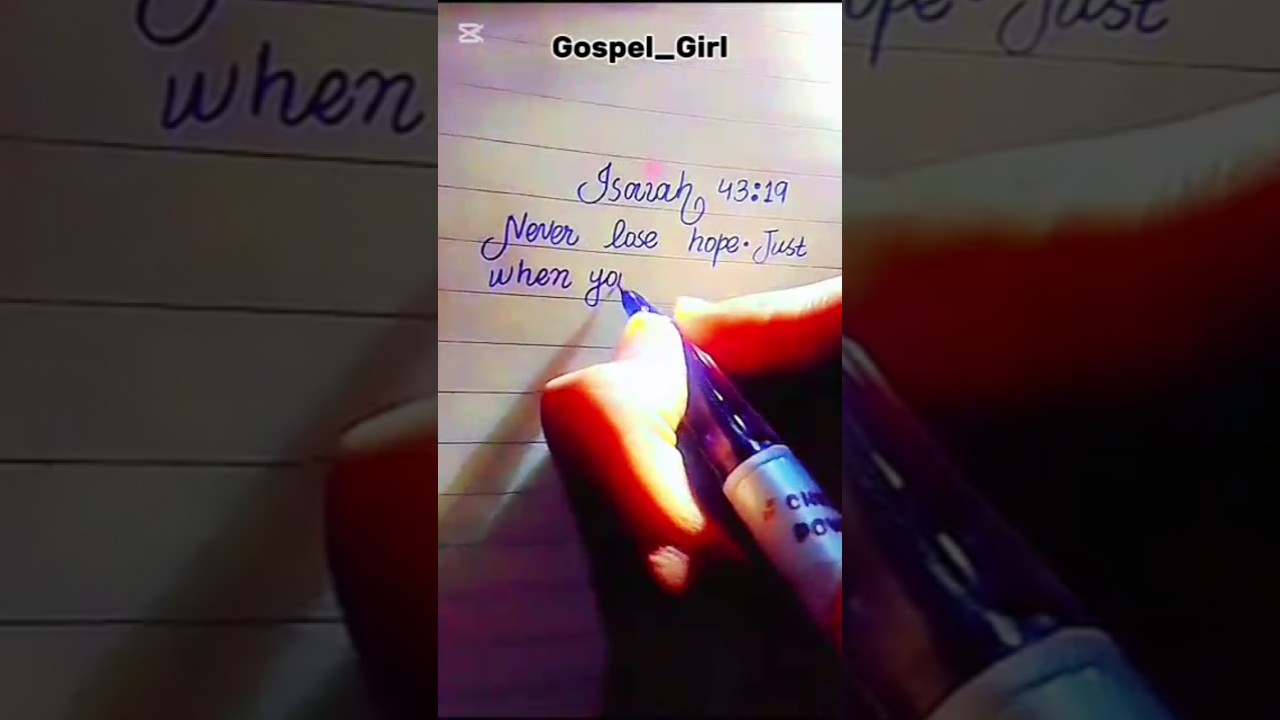 Bible verse :NEVER lose HOPE ❤