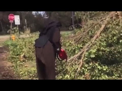 Nun with a chainsaw from Hurricane Irma gets a strange endorsement