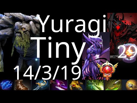 Yuragi Tiny vs Slark, Shadow Fiend, Mars, Shadow Shaman, Enchantress - dota2