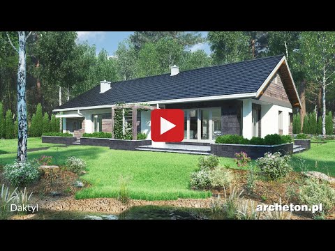 Projekt domu Daktyl - archeton.pl - parterowy 160,7 m2