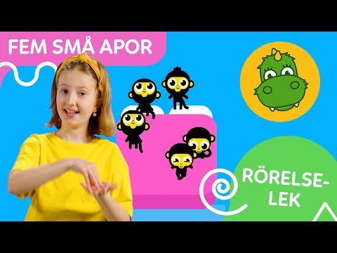 Bolibompa Mini: Rörelselek: Fem små apor