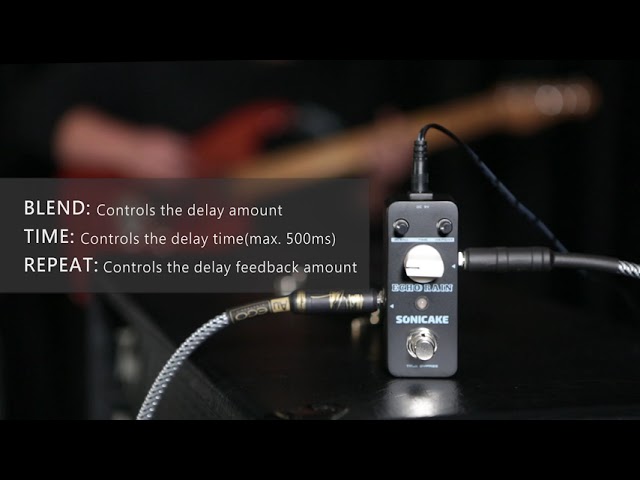 Vídeo relacionado con SONICAKE Delay Pedal de efectos de guitarra Echo Rain Estilo analógico Híbrido Digital