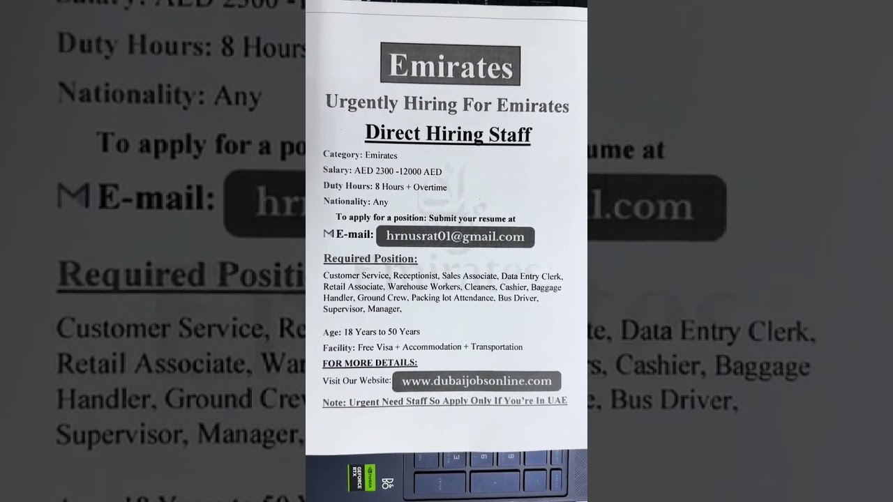 Emirates Group Jobs Hiring Now | Apply for Latest Dubai Vacancies 2025