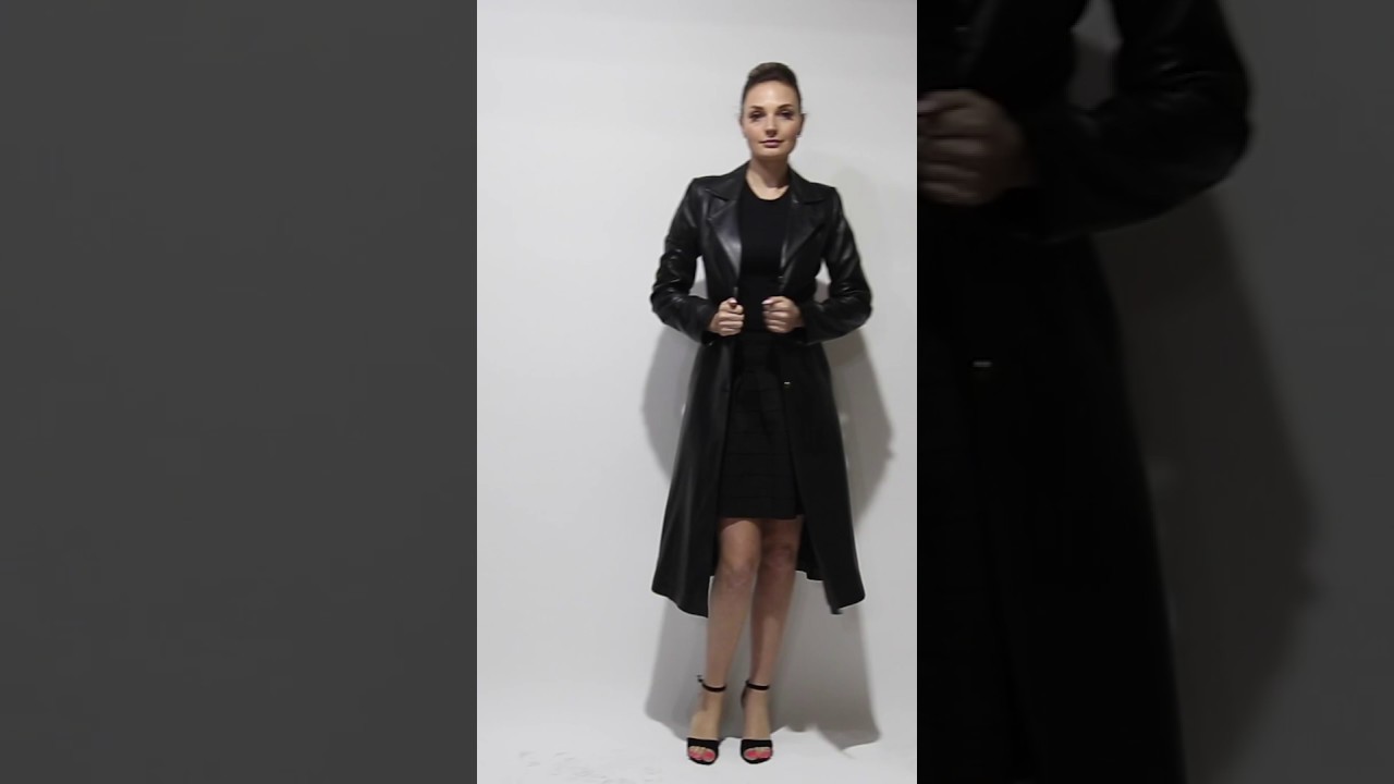 Watch Black Full Length Womens Leather Fitted Coat - Tyrell W2019A / Alin Leather - Deri Now Black Full Length Womens Leather Fitted Coat - Tyrell W2019A / Alin Leather - Deri