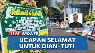 Pendopo Kuningan Dibanjiri Karangan Bunga Ucapan Selamat untuk Bupati dan Wabup Terpilih Dian-Tuti