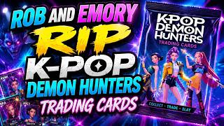 Rob and Emery Rips K-POP Demon Hunters Trading Cards