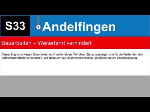 SBB ZVV Ansage Andelfingen weiterfahrt verhindert