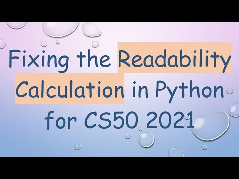 Fixing the Readability Calculation in Python for CS50 2021