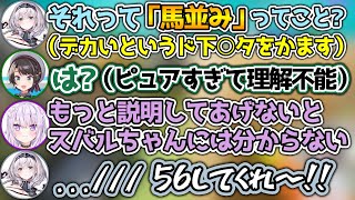 一線を越えてしまうノエル団長と、下○タのレベルが高すぎて理解不能なスバル【ホロライブ切り抜き/大空スバル/猫又おかゆ/白銀ノエル/音乃瀬奏/水宮枢】