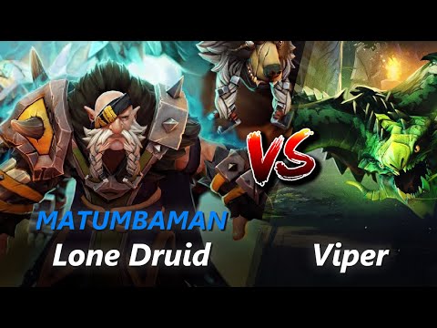 MATUMBAMAN safelane Lone Druid vs Viper/Earthshaker | First 10 minutes