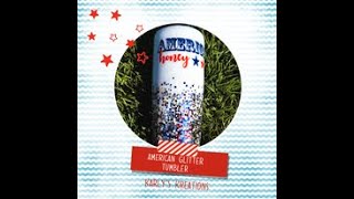 American tumbler with chunky glitter