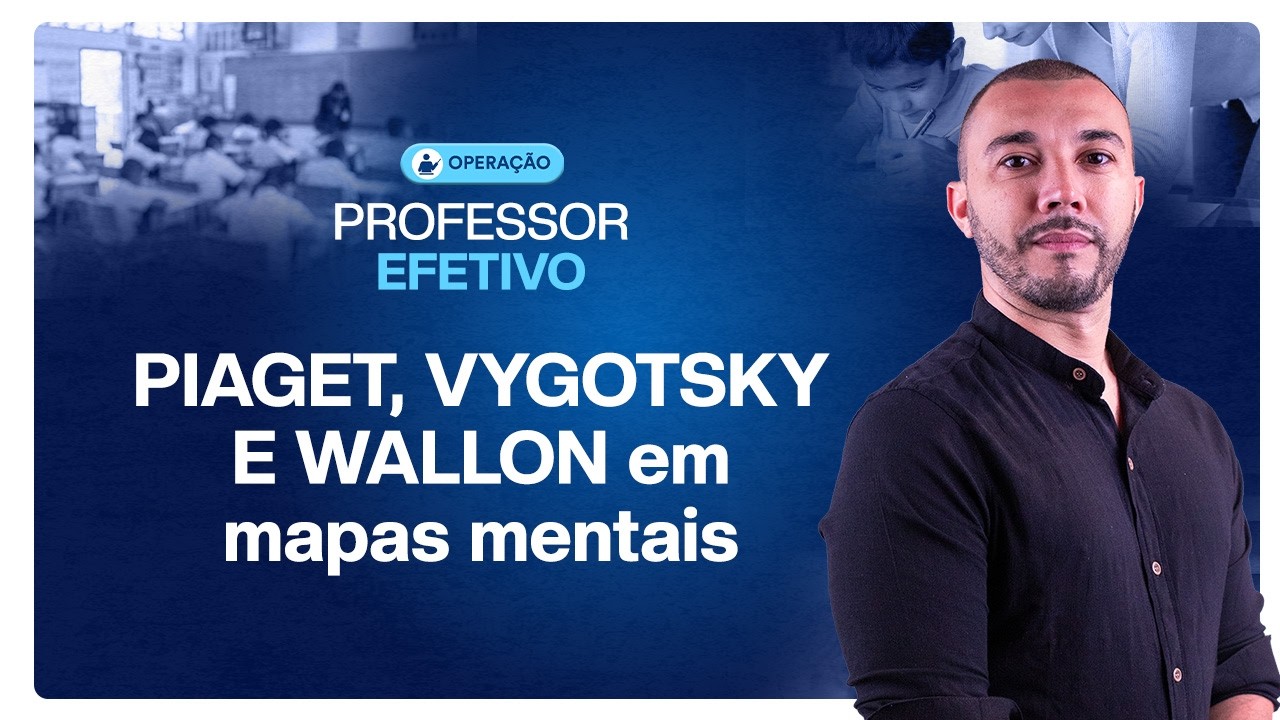 PIAGET, VYGOTSKY E WALLON em mapas mentais - Operação Professor Efetivo