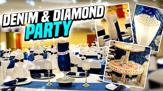 Denim & Diamond Celebration | Boots & Jeans  Party | Blue and White | Event Design and Decorations