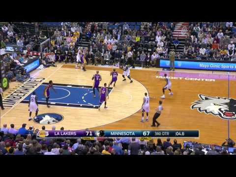 Robbie Hummel Highlights Lakers vs. Timberwolves 12.14.2014 - 5 Points, 1 Assist