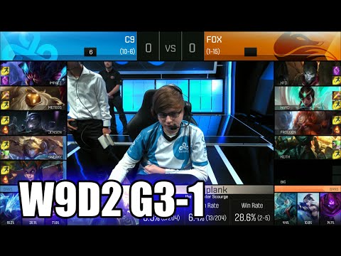 Cloud 9 vs Echo Fox | Game 1 S6 NA LCS Summer 2016 Week 9 Day 2 | C9 vs FOX G1 W9D2 1080p