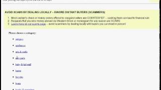 Craigslist Tutorial learning how to Post, Edit, or Delete