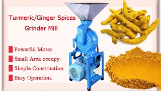 Small Turmeric grinder | Ginger Milling | Spice grinding machine | Spices powdering Video |