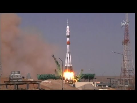 Soyuz rocket launches joint US-Russian crew to space station