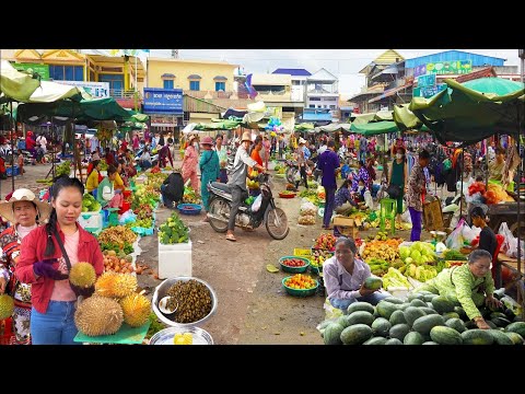 Cambodian Countryside Market Food Tour @ Takeo Province - Routine Food & Lifestyle