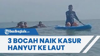 Heboh 3 Bocah Naik Kasur Hanyut Terseret Ombak ke Laut di Tegal, Tak Sadar Sudah 20 Km dari Pantai