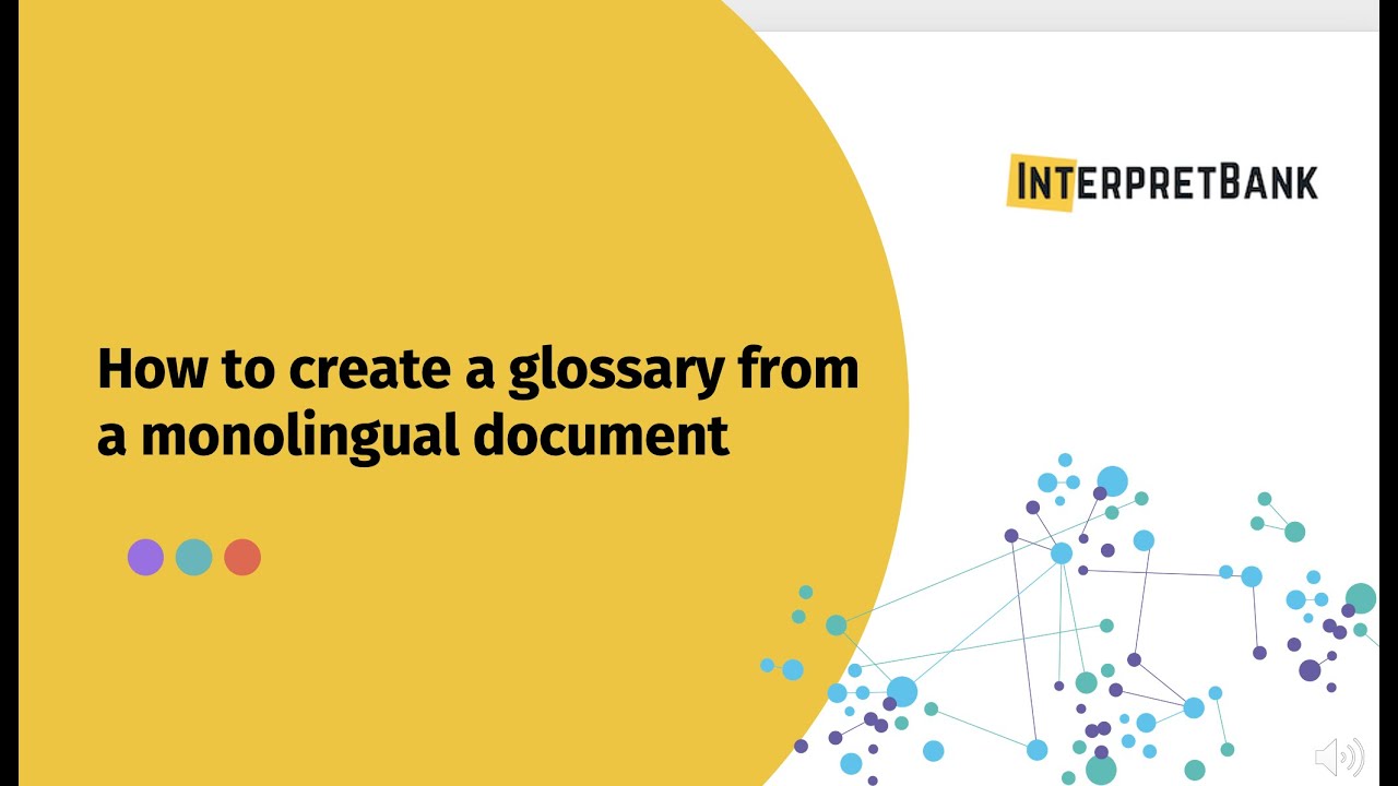InterpretBank - How to automatically create a glossary from a Word or PDF file