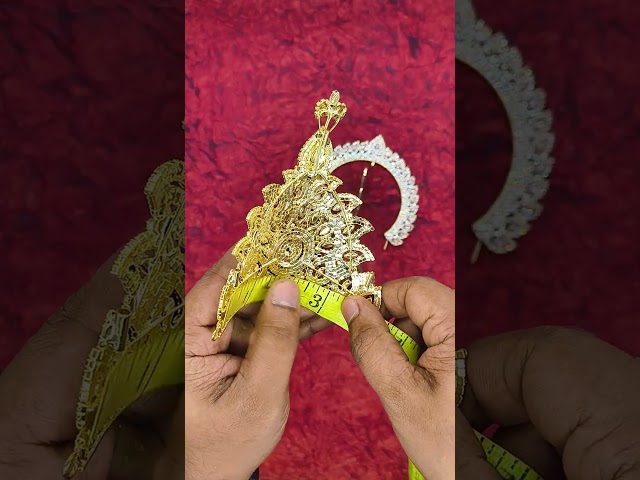 Elegant Royal Pink White Color Stone Mukut for God Goddess video