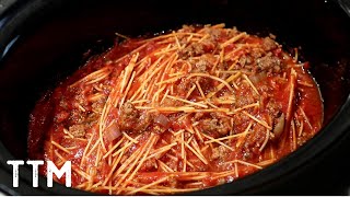 EASY Slow Cooker Spaghetti